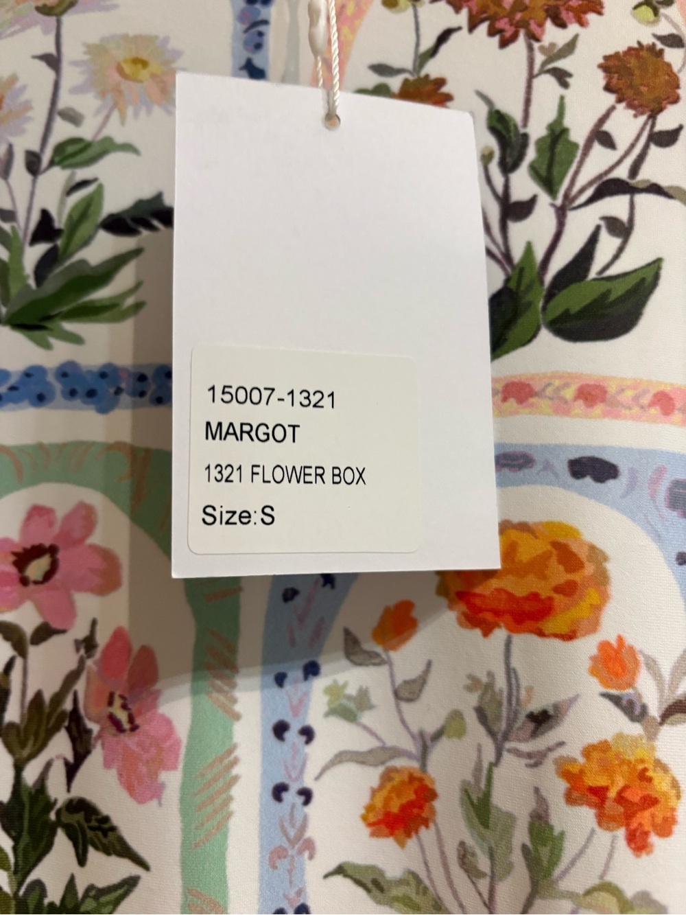 Smith & Quinn Margot Midi Skirt Flower Box Botanical Floral Grid Size Small - Picture 6 of 8
